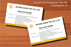 In card tại Keangnam Hà Nội